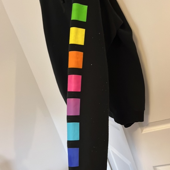 BLACK NASA HOODIE WITH MULTI COLORED DETAILS - Picture 3 of 5